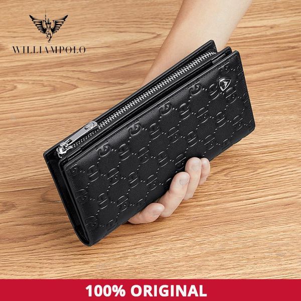 wallets williampolo men's wallet fashion genuine leather purse for male with strap card holder 100% original long #202125, Red;black
wallets williampolo men's wallet fashion genuine leather purse for male with strap card holder 100% original long #202125, Red;black