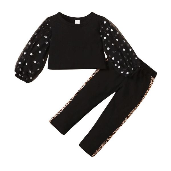 clothing sets 1-5years girls leisure clothes set, dot print long puff sleeve o-neck cropped +leopard trousers, White
clothing sets 1-5years girls leisure clothes set, dot print long puff sleeve o-neck cropped +leopard trousers, White