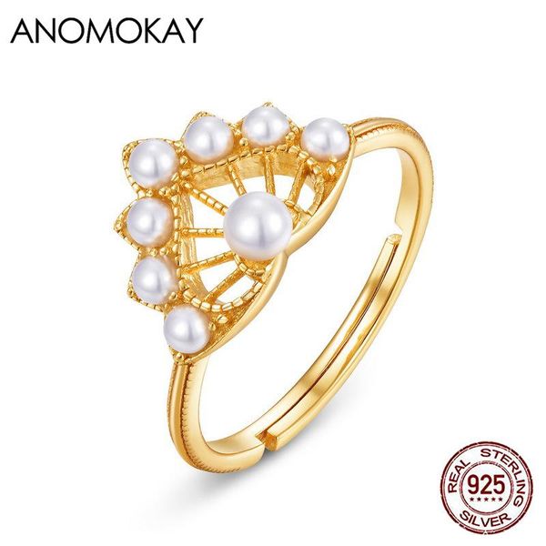 cluster rings anomokay vintage openwork heart leaf gold color adjustable pearl ring jewelry real sterling 925 silver for anniversary, Golden;silver
cluster rings anomokay vintage openwork heart leaf gold color adjustable pearl ring jewelry real sterling 925 silver for anniversary, Golden;silver