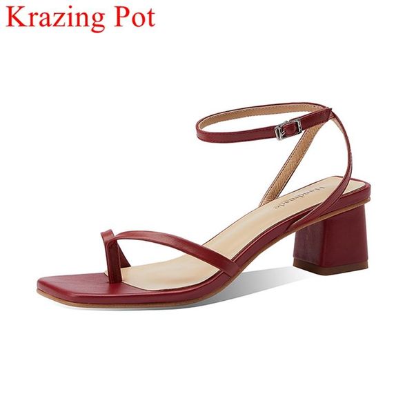 sandals krazing pot full grain leather med heels summer gorgeous buckle straps concise british style office lady women l17, Black 
sandals krazing pot full grain leather med heels summer gorgeous buckle straps concise british style office lady women l17, Black