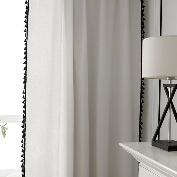 curtain & drapes nordic white with black tassels cotton linen semi-shading bedroom living room window curtains home decor cortina rideau
curtain & drapes nordic white with black tassels cotton linen semi-shading bedroom living room window curtains home decor cortina rideau