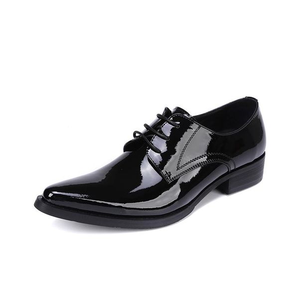 dress shoes italy patent genuine leather mens classic pointed toe british business man footwear block low heel formal, Black
dress shoes italy patent genuine leather mens classic pointed toe british business man footwear block low heel formal, Black