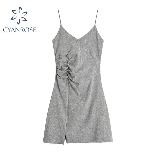 spaghetti strap mini dress for women summer ruched crop v neck gray dresses y2k party club bar elegant sheath frcoks 210417, Black;gray
spaghetti strap mini dress for women summer ruched crop v neck gray dresses y2k party club bar elegant sheath frcoks 210417, Black;gray