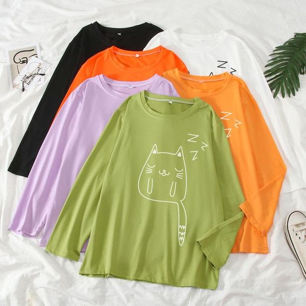 women's t-shirt 2021 spring design letter print long sleeve o-neck female summer casual ladies tshirt girls, White
women's t-shirt 2021 spring design letter print long sleeve o-neck female summer casual ladies tshirt girls, White