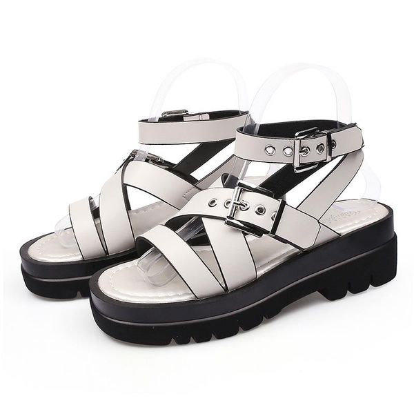 sandals fashion thick sole for women party shoes summer black white brand soft comfortable a3637
sandals fashion thick sole for women party shoes summer black white brand soft comfortable a3637