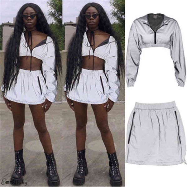women's two piece pants fashion women suits autumn reflective zipper hooded long sleeve crop lady clothing set hoodies mini pencil skir, White
women's two piece pants fashion women suits autumn reflective zipper hooded long sleeve crop lady clothing set hoodies mini pencil skir, White