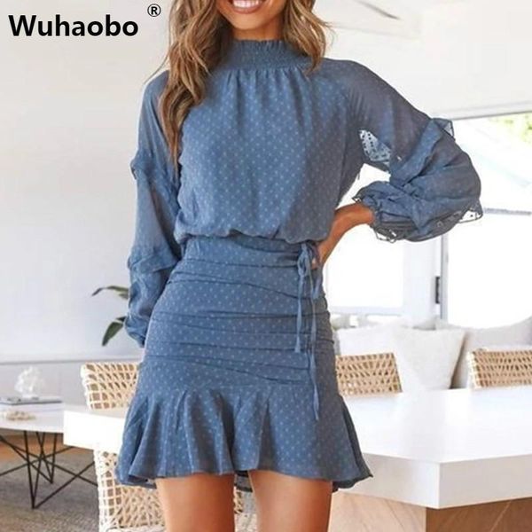 2 pcs sets turtleneck loose shirt dress women boho fashion butterfly sleeve ruffles mini dot short vestidos, Black;gray
2 pcs sets turtleneck loose shirt dress women boho fashion butterfly sleeve ruffles mini dot short vestidos, Black;gray