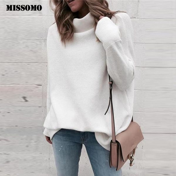 women's sweaters missomo long sleeve autumn winter sweater women turtleneck knitted pullover jumper 2021 pull female kintwear 10, White;black
women's sweaters missomo long sleeve autumn winter sweater women turtleneck knitted pullover jumper 2021 pull female kintwear 10, White;black