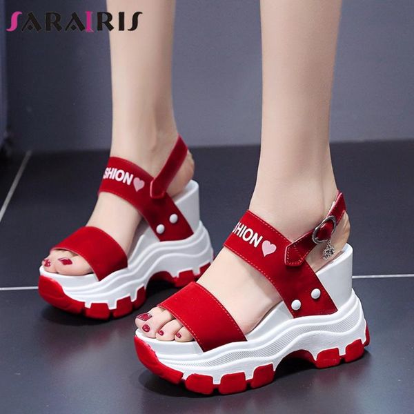 sandals sarairis open toe buckle strap wedges brand thick bottom women summer ladies leisure platform shoes, Black
sandals sarairis open toe buckle strap wedges brand thick bottom women summer ladies leisure platform shoes, Black