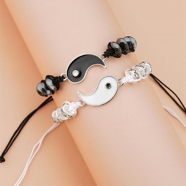 charm bracelets couple leather cord braid chain bracelet chinese alloy pendant two-piece woven lover gift, Golden;silver
charm bracelets couple leather cord braid chain bracelet chinese alloy pendant two-piece woven lover gift, Golden;silver