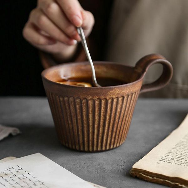 mugs japanese style simple coarse pottery coffee cup retro antique vertical grain mug ceramic
mugs japanese style simple coarse pottery coffee cup retro antique vertical grain mug ceramic