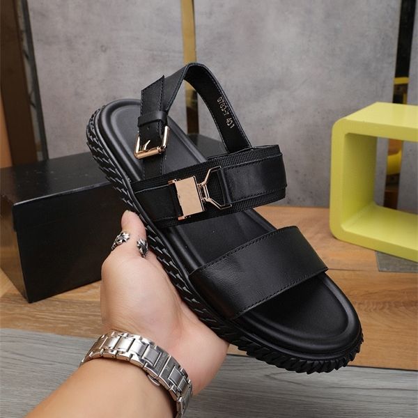 summer new style sandals metal buckle cowhide surface outdoor beach shoes guangzhou high end 70% off factory store online sale, Black
summer new style sandals metal buckle cowhide surface outdoor beach shoes guangzhou high end 70% off factory store online sale, Black