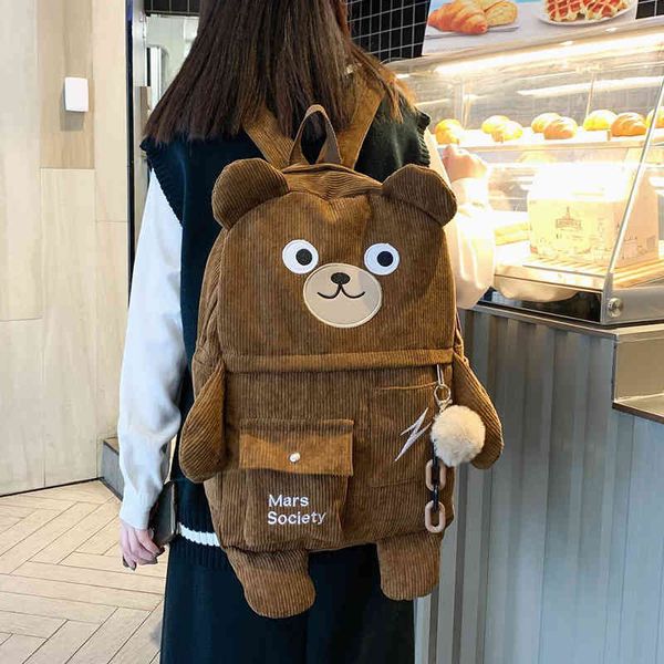 backpack japanese corduroy bear s for cute women multi-pockets school bags large capacity teenger girls schoolbag female vold
backpack japanese corduroy bear s for cute women multi-pockets school bags large capacity teenger girls schoolbag female vold