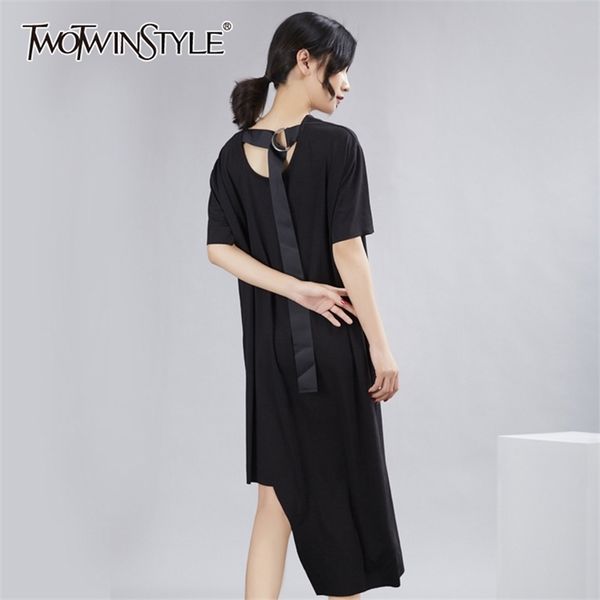 twowinsyle casual hollow out shirt for women o neck short sleeve irregular hem loose shirts female fashion clothing 210524, White
twowinsyle casual hollow out shirt for women o neck short sleeve irregular hem loose shirts female fashion clothing 210524, White