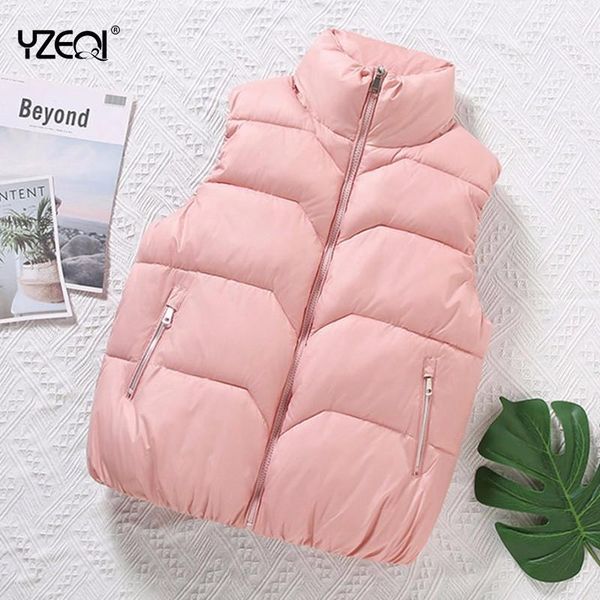 women's vests yzeqi autumn winter fashion women loose vest stand collar short jacket cotton padded windproof warm thick waistcoat, Black;white
women's vests yzeqi autumn winter fashion women loose vest stand collar short jacket cotton padded windproof warm thick waistcoat, Black;white