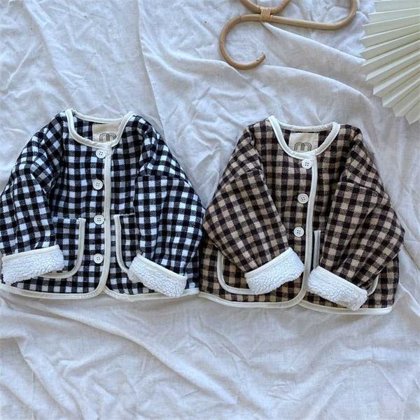winter children plaid thicken coats korean style kids clothes fleece lining toddlers warm outerwear 211204, Blue;gray
winter children plaid thicken coats korean style kids clothes fleece lining toddlers warm outerwear 211204, Blue;gray