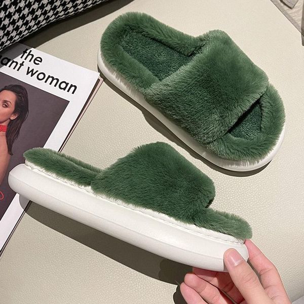 slippers 2021 women's home thick soft designer shoes fur furry fashion platform indoor slides winter warm house, Black
slippers 2021 women's home thick soft designer shoes fur furry fashion platform indoor slides winter warm house, Black