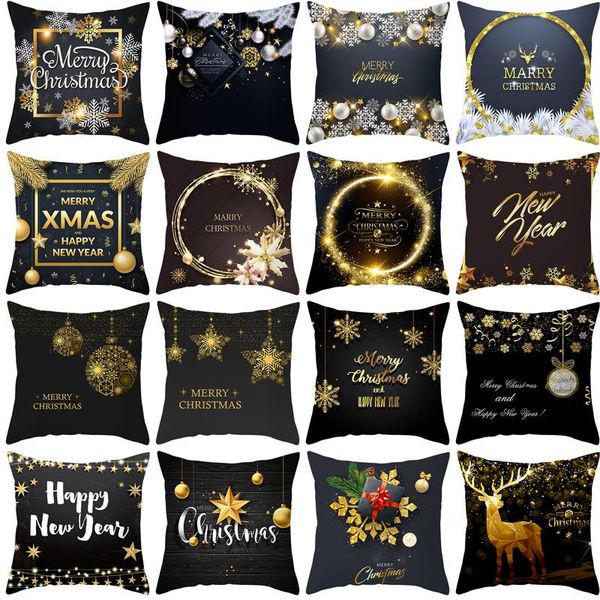 cushion/decorative pillow 2021 black golden cushion cover 45x45cm printed letter happy year merry christmas peach skin velvet decorative
cushion/decorative pillow 2021 black golden cushion cover 45x45cm printed letter happy year merry christmas peach skin velvet decorative