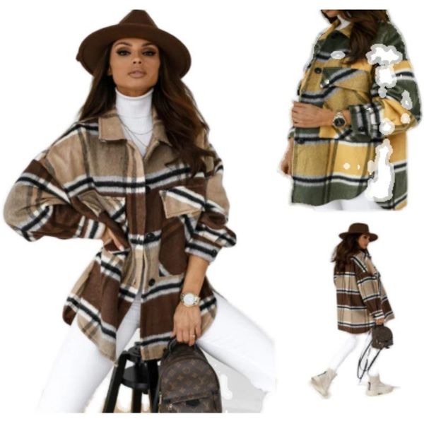 women's wool & blends europe and the united states spring winter long sleeved plaid coat, woolen coat, Black
women's wool & blends europe and the united states spring winter long sleeved plaid coat, woolen coat, Black