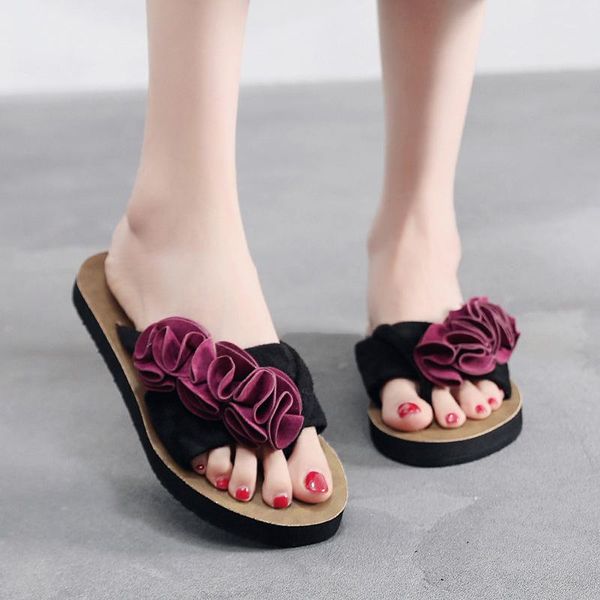 women slippers floral summer outdoor flip flops fashion ladies casual flower solid sandals female flat beach slides shoes, Black
women slippers floral summer outdoor flip flops fashion ladies casual flower solid sandals female flat beach slides shoes, Black