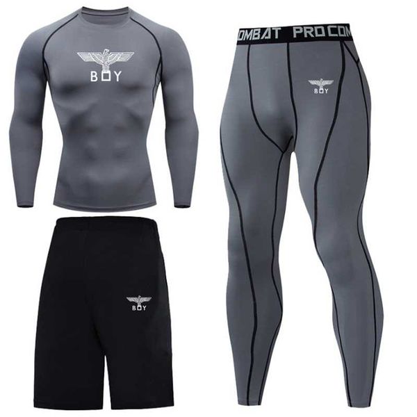 men's tracksuits compression sportswear suits gym tights training clothes workout jogging sports set running rashguard tracksuit for me, Gray
men's tracksuits compression sportswear suits gym tights training clothes workout jogging sports set running rashguard tracksuit for me, Gray