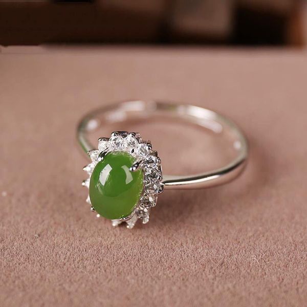 cluster rings original hetian jade diamond egg round opening adjustable ring retro aristocratic light luxury charm female silver jewelry, Golden;silver
cluster rings original hetian jade diamond egg round opening adjustable ring retro aristocratic light luxury charm female silver jewelry, Golden;silver