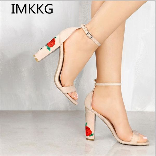 ladies summer sandalias chunky high heels shoes woman elegant embroider wedding ankle strap women sandals s288, Black
ladies summer sandalias chunky high heels shoes woman elegant embroider wedding ankle strap women sandals s288, Black