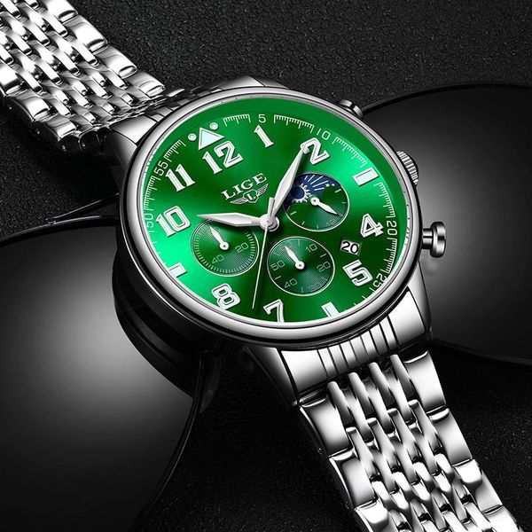 wristwatches 2021 lige watch for man fashion green sport clock mens watches quartz men all steel waterproof wristwatch, Slivery;brown
wristwatches 2021 lige watch for man fashion green sport clock mens watches quartz men all steel waterproof wristwatch, Slivery;brown