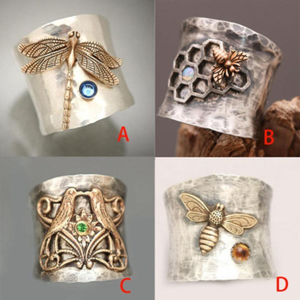 cluster rings exquisite aesthetic gold silver tow-color embossment ring green stone for men women punk gothic party vintage jewelry, Golden;silver
cluster rings exquisite aesthetic gold silver tow-color embossment ring green stone for men women punk gothic party vintage jewelry, Golden;silver