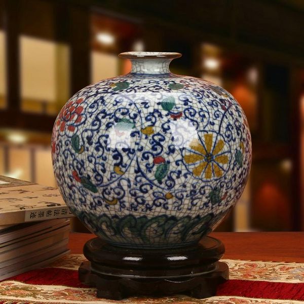 ceramics classical hand painted blue and white porcelain with cracked glaze chinese ornaments of flower pomegranate vase vases
ceramics classical hand painted blue and white porcelain with cracked glaze chinese ornaments of flower pomegranate vase vases