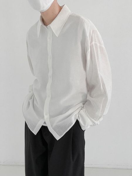 men's casual shirts linen cotton thin long-sleeved shirt autumn solid color lapel korean version of the wild cardigan trend, White;black
men's casual shirts linen cotton thin long-sleeved shirt autumn solid color lapel korean version of the wild cardigan trend, White;black