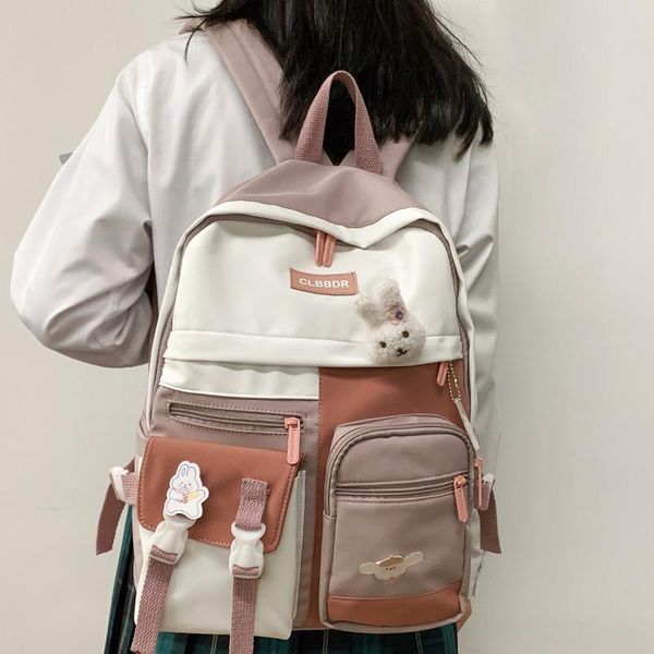 backpack style 2021 waterproof nylon insert buckle women female cute multi-pocket travel bag schoolbag for teenage girls book bags
backpack style 2021 waterproof nylon insert buckle women female cute multi-pocket travel bag schoolbag for teenage girls book bags