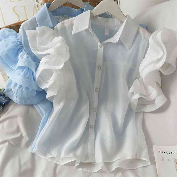 korean elegant women see through blouses summer puff sleeve chiffon shirt vintage office ladies blusas mujer 210519, White
korean elegant women see through blouses summer puff sleeve chiffon shirt vintage office ladies blusas mujer 210519, White