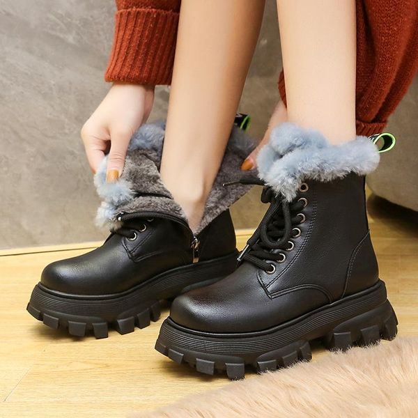 boots women bare autumn winter 2021 fashion lace-up comfortable side zipper platform keep warm, Black
boots women bare autumn winter 2021 fashion lace-up comfortable side zipper platform keep warm, Black