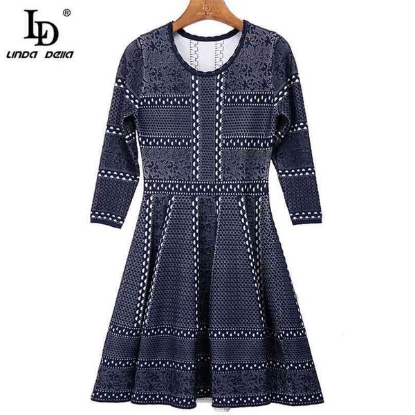 summer fashion runway knitting dress women long sleeve o-neck white dots casual ladies short vestido 210522, Black;gray
summer fashion runway knitting dress women long sleeve o-neck white dots casual ladies short vestido 210522, Black;gray