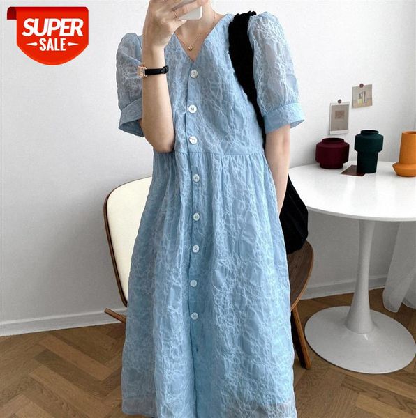 zhi chenxi blue loose v-neck girl doll dress with puff sleeve a-line temperament 575 #m97y, Black;gray
zhi chenxi blue loose v-neck girl doll dress with puff sleeve a-line temperament 575 #m97y, Black;gray