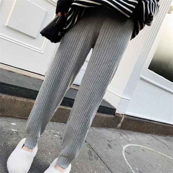 women autumn winter vintage knitted trousers lady loose slim high waist harem pants female casual solid straight h127 women's & capris, Black;white
women autumn winter vintage knitted trousers lady loose slim high waist harem pants female casual solid straight h127 women's & capris, Black;white