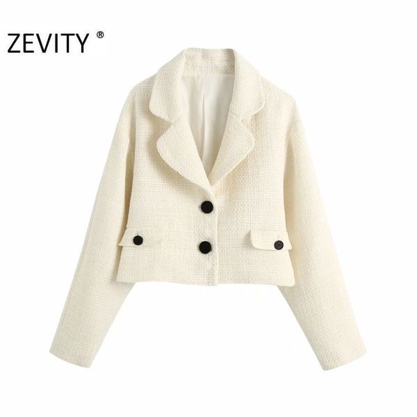 zevity women elegant solid tweed woolen coat female long sleeve black buttons outwear coats casual chic jacket ct588 210419, Black;brown
zevity women elegant solid tweed woolen coat female long sleeve black buttons outwear coats casual chic jacket ct588 210419, Black;brown