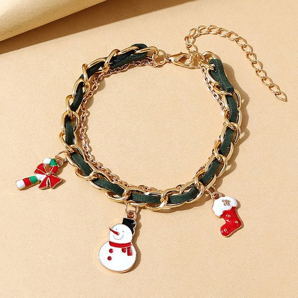 5 pcs / lot new design charm bracelets all-match creative small and fresh christmas snow doll fashion bracelet gift wrong for women girl nic, Golden;silver
5 pcs / lot new design charm bracelets all-match creative small and fresh christmas snow doll fashion bracelet gift wrong for women girl nic, Golden;silver