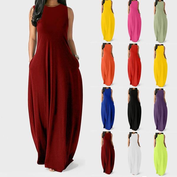 casual dresses women's 2021 summer long slim slimming solid color stitching sleeveless vest dress, Black;gray
casual dresses women's 2021 summer long slim slimming solid color stitching sleeveless vest dress, Black;gray
