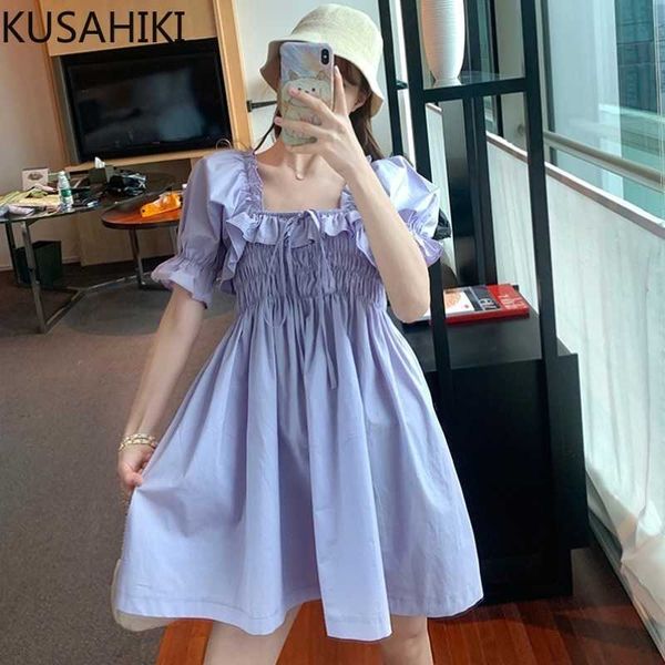 kusahiki puff short sleeve dresses women summer bow tie square collar dress ruffl high waist s-line sweet vestidos 6f415 210602, Black;gray
kusahiki puff short sleeve dresses women summer bow tie square collar dress ruffl high waist s-line sweet vestidos 6f415 210602, Black;gray