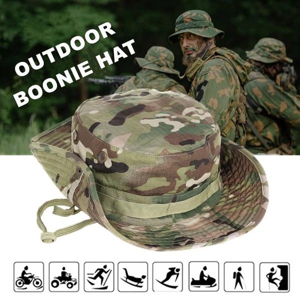 outdoor hats military camouflage boonie hat sun protector paintball army training fishing hunting hiking cap tactical me, Black;white
outdoor hats military camouflage boonie hat sun protector paintball army training fishing hunting hiking cap tactical me, Black;white