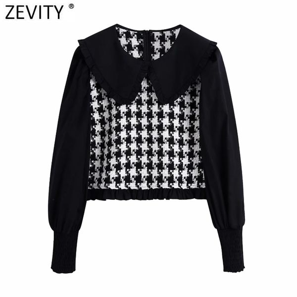 zevity women o neck puff sleeve patchwork houndstooth casual smock shirts ladies roupas femininas short blouses ls7351 210419, White
zevity women o neck puff sleeve patchwork houndstooth casual smock shirts ladies roupas femininas short blouses ls7351 210419, White