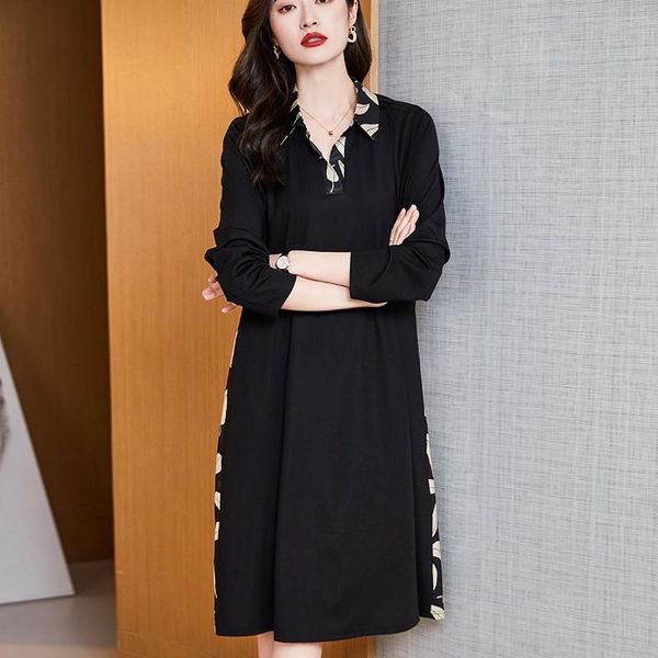 casual dresses coigarsam women dress autumn 2022 office lady korea style long sleeve patchwork loose solid robe vestidos, Black;gray
casual dresses coigarsam women dress autumn 2022 office lady korea style long sleeve patchwork loose solid robe vestidos, Black;gray
