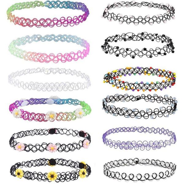 cobwebbing clavicle gothic hollow out rope chain layer colorful tattoo collar chokers necklace for women party european jewelry, Golden;silver
cobwebbing clavicle gothic hollow out rope chain layer colorful tattoo collar chokers necklace for women party european jewelry, Golden;silver