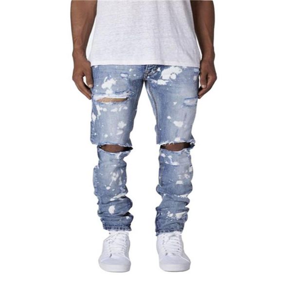 men's jeans european and american holes, embroidery, trousers, youthful vitality, hip-hop style, small leg trous, Blue
men's jeans european and american holes, embroidery, trousers, youthful vitality, hip-hop style, small leg trous, Blue