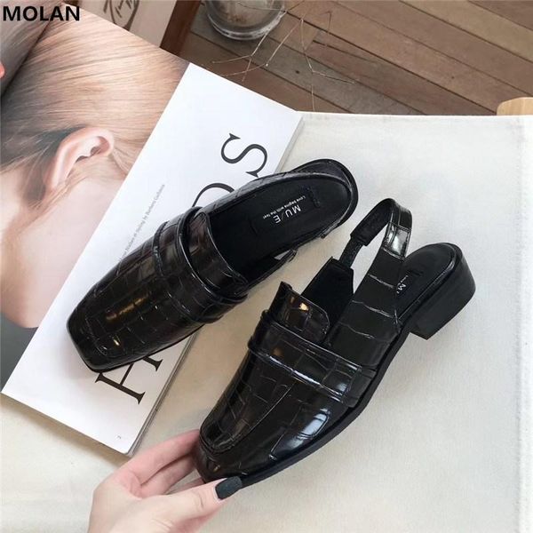 dress shoes molan brand desin good quliaty 2021 summer koran fashion square toe parent leather back strap flat sandals women shoe casual, Black
dress shoes molan brand desin good quliaty 2021 summer koran fashion square toe parent leather back strap flat sandals women shoe casual, Black