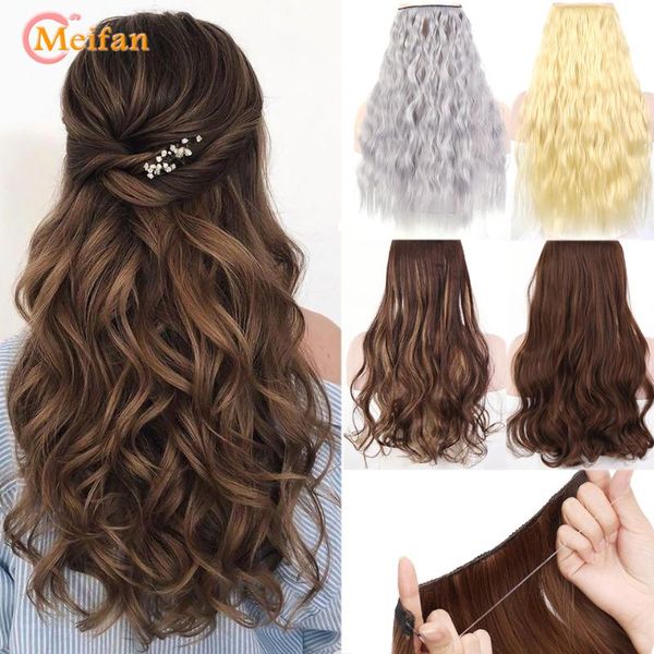synthetic wigs meifan 24 inches invisible fish line hair pieces for women no clips high tempreture fiber hairpieces, Black
synthetic wigs meifan 24 inches invisible fish line hair pieces for women no clips high tempreture fiber hairpieces, Black