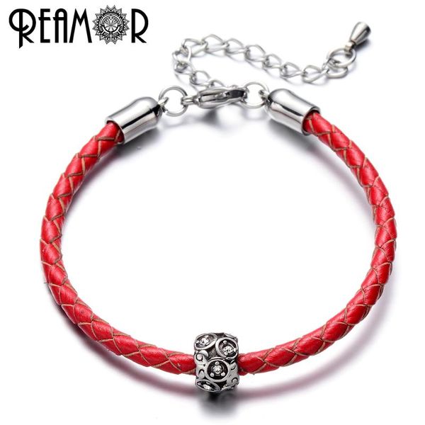 charm bracelets reamor trendy woman cuff 5 styles 316l stainless steel charms bracelet red braided leather bangles woman's jewelry, Golden;silver
charm bracelets reamor trendy woman cuff 5 styles 316l stainless steel charms bracelet red braided leather bangles woman's jewelry, Golden;silver