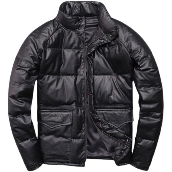 men's leather & faux winter genuine cowhide jacket men warm thick down coat male black cow jackets korean chamarras para hombre 846
men's leather & faux winter genuine cowhide jacket men warm thick down coat male black cow jackets korean chamarras para hombre 846